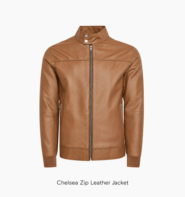 Chelsea Zip Leather Jacket